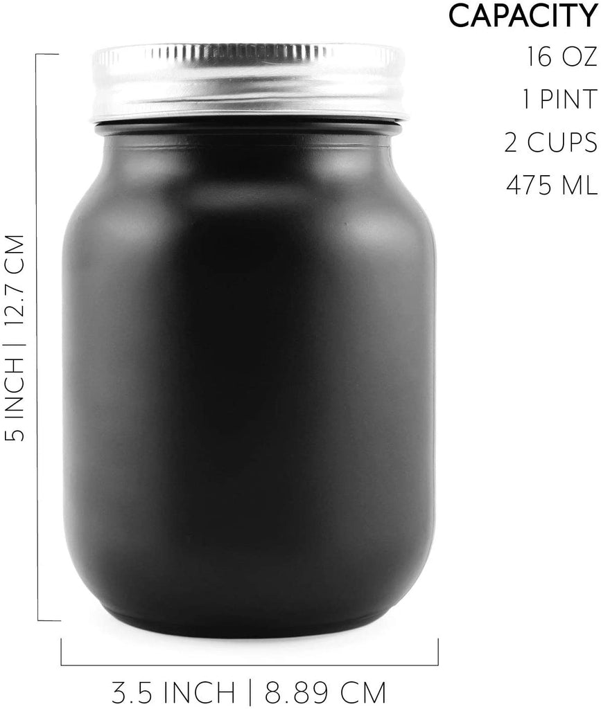 Black Chalkboard Mason Jars (Case of 48) - SH_1835_CASE