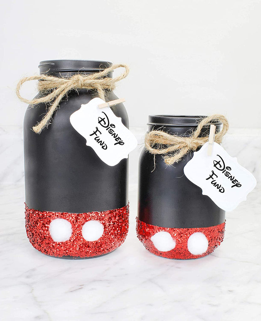 Black Chalkboard Mason Jars (Case of 24) - 12X_SH_1836_CASE