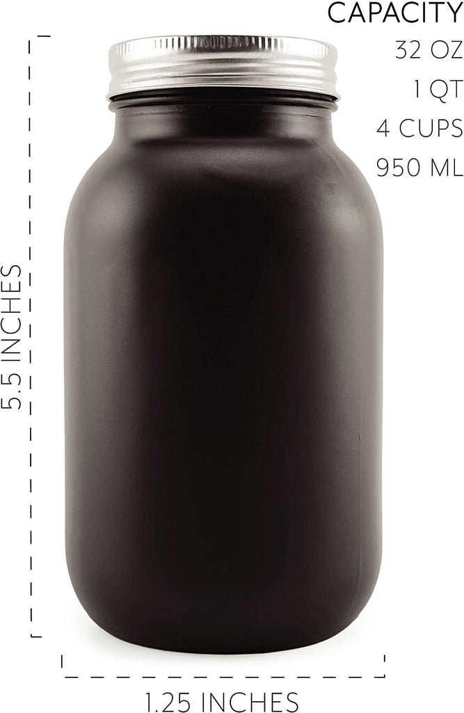 Black Chalkboard Mason Jars (Case of 24) - SH_1836_CASE