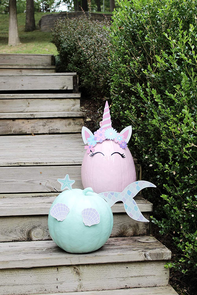 Halloween Pumpkin Kit Sets (Unicorn and Mermaid Theme) - sh1841Dcr0UniMer
