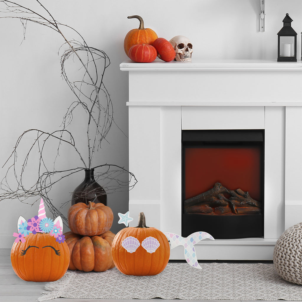 Halloween Pumpkin Kit Sets (Unicorn and Mermaid Theme) - sh1841Dcr0UniMer