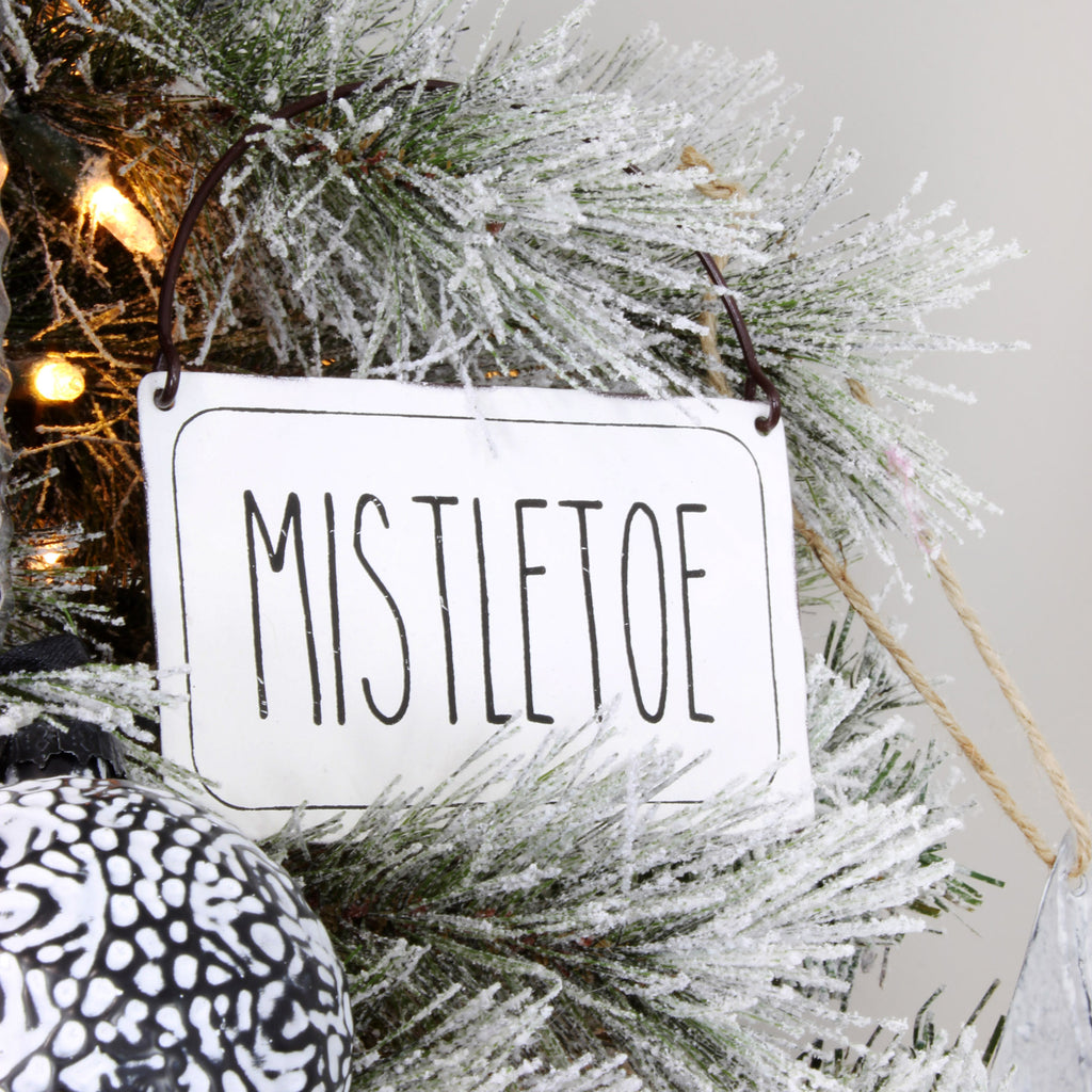 Rustic Signs Christmas Ornaments (White, Case of 12 Sets) - 12X_SH_1794_CASE