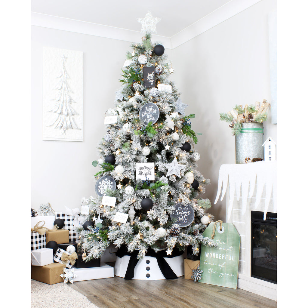 Rustic Signs Christmas Ornaments (White, Case of 12 Sets) - 12X_SH_1794_CASE