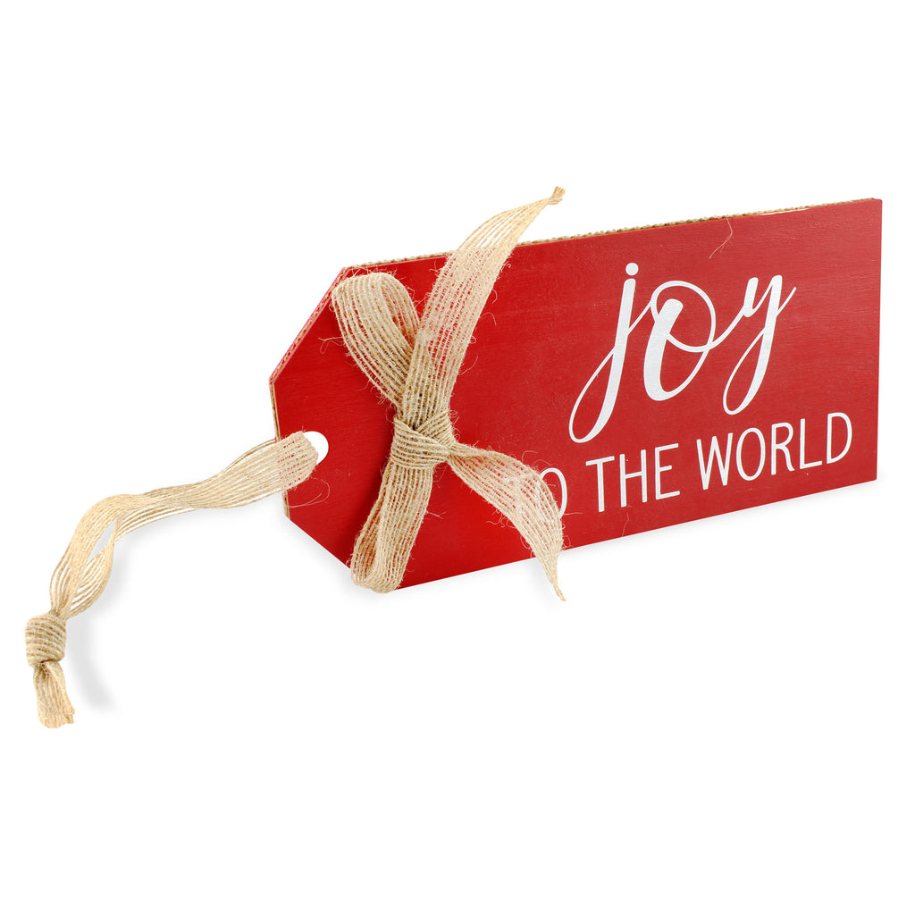 Rustic Wood Tag Ornaments (Red, Case of 50 Sets) - 50X_SH_1795_CASE