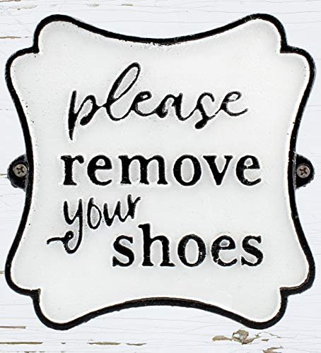 Cast Iron Sign: Please Remove Your Shoes - sh1804ah1Shoes