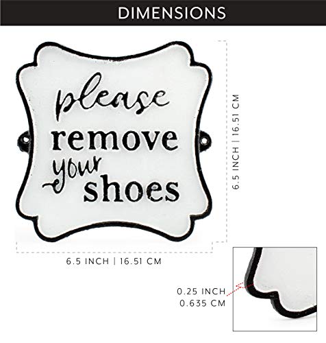 Cast Iron Sign: Please Remove Your Shoes - sh1804ah1Shoes