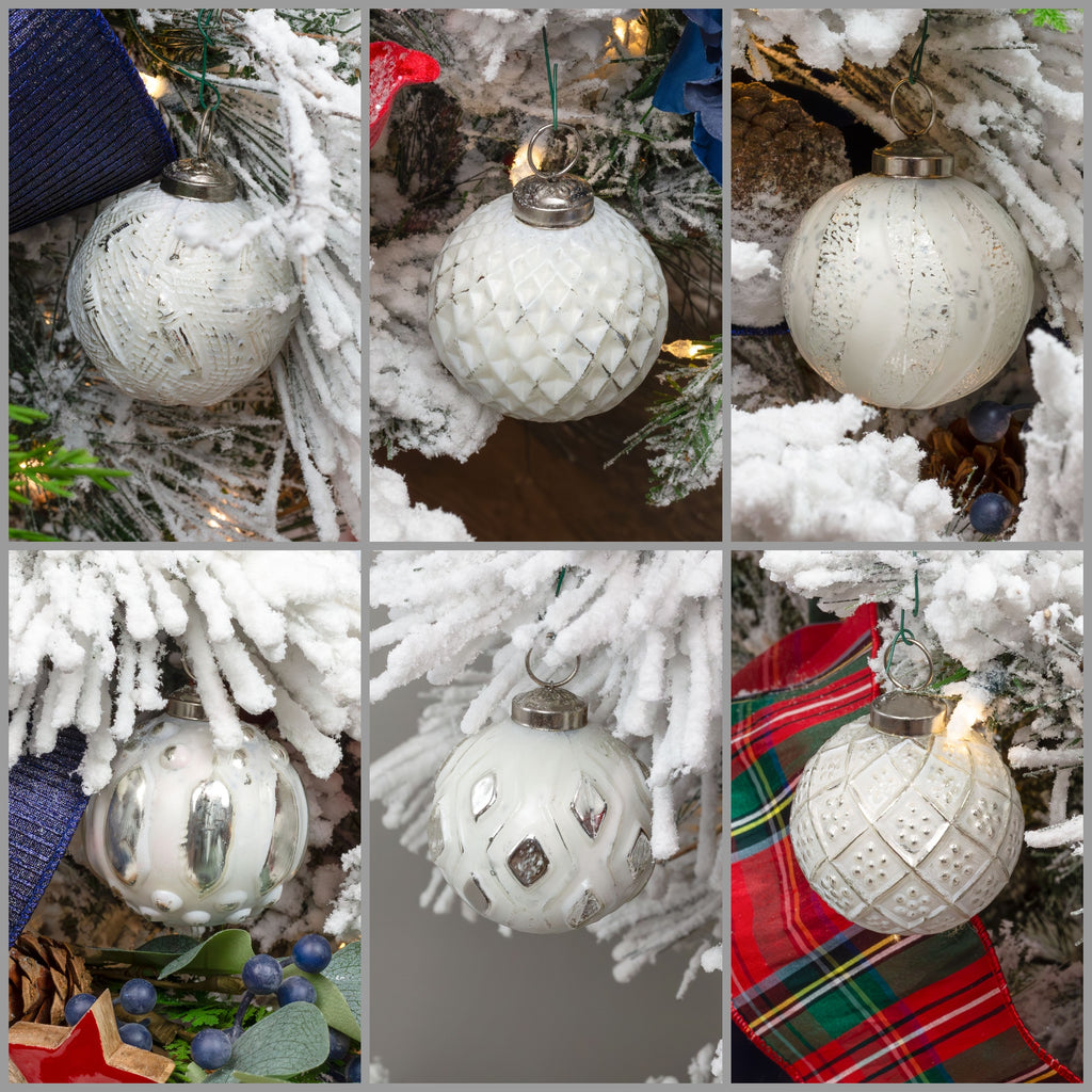 Farmhouse Ball Ornaments (Set of 6) - MetalBalls