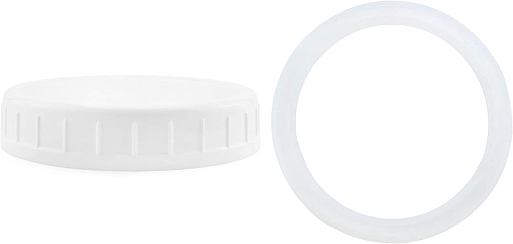 Wide Mouth Plastic Mason Jar Lids w/ Silicone Seal Rings (Case of 576) - 24X_SH_1876_CASE