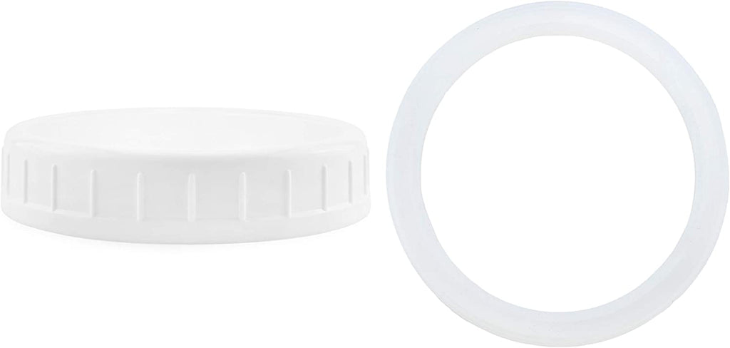 Wide Mouth Plastic Mason Jar Lids with Silicone Seal Rings - sh1876cb0LidRing