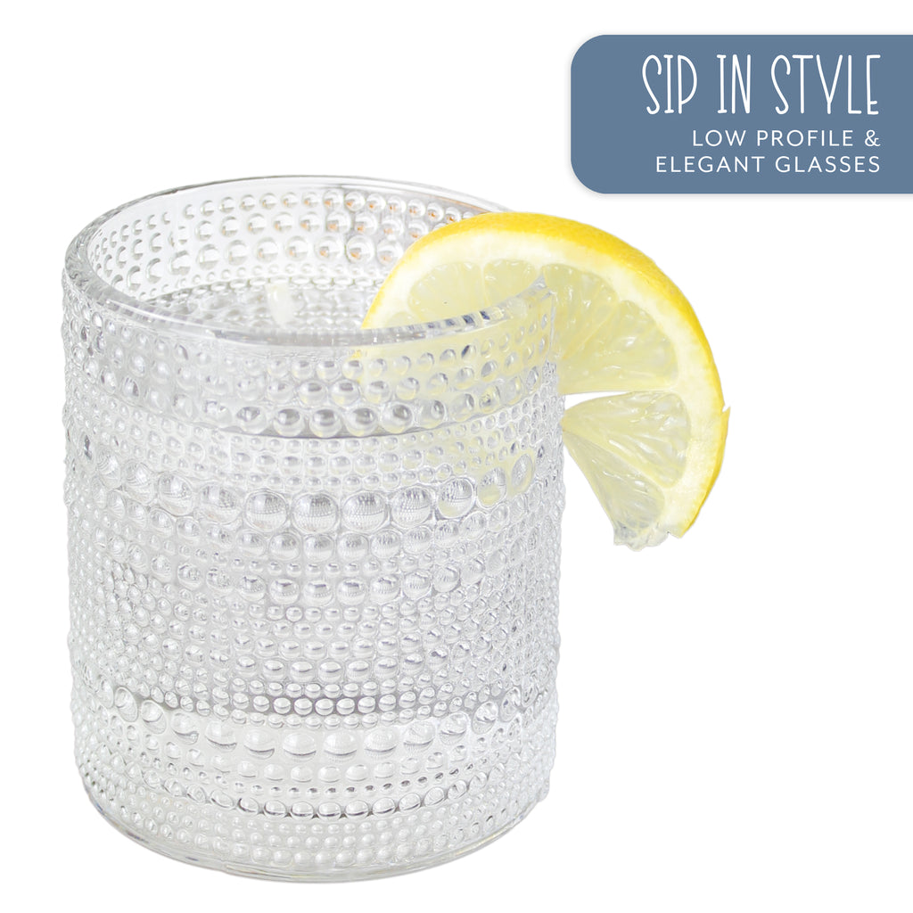 Hobnail Drinking Glasses (Clear, 12oz, Case of 36) - 6X_SH_1881_CASE