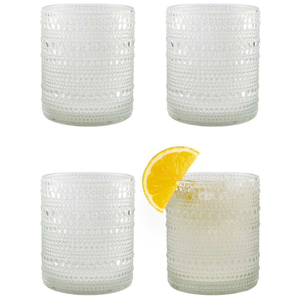 Little Hobnail Drinking Glasses (6oz, 4pk, Clear) - sh1883dar06oz