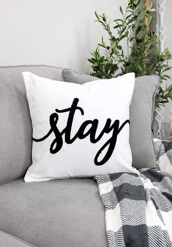 Throw Pillow Covers: Sit and Stay (16-Inch, Set of 2) - sh1894ah1SitStay
