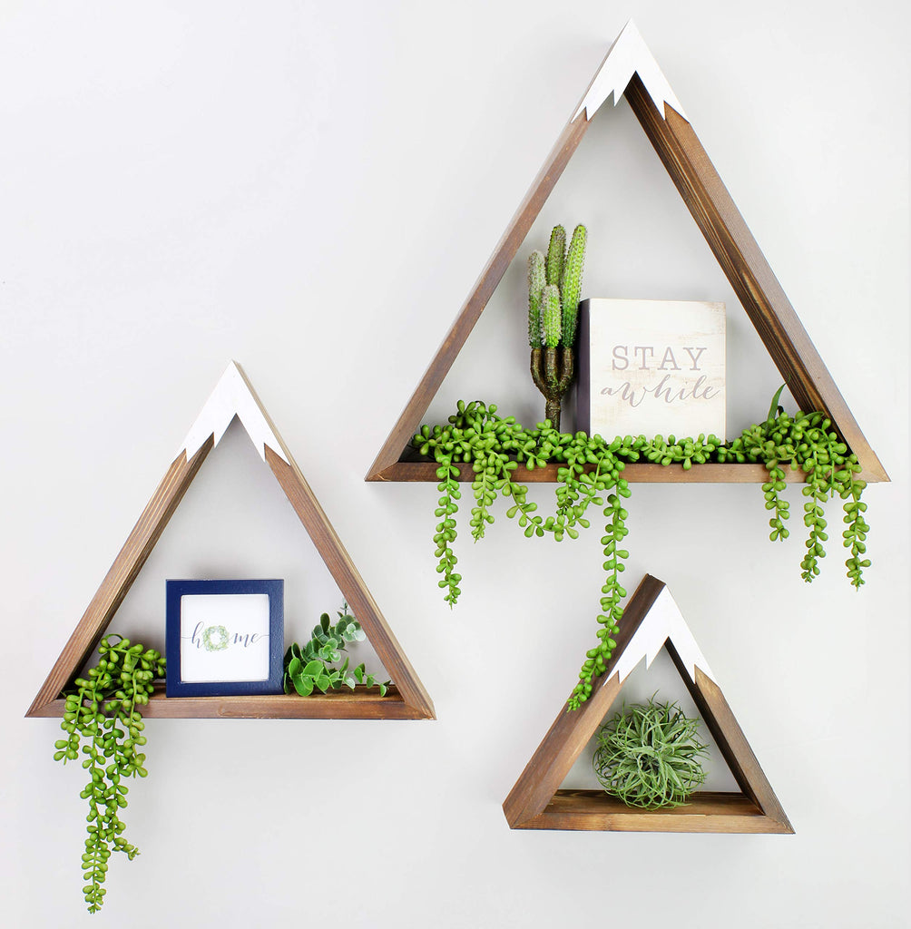 Rustic Boho Mountain Shelves (Nesting Set of 3) - sh1896ah1SHELF