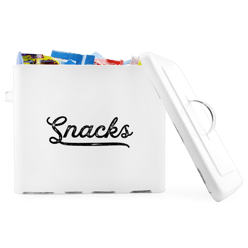 Rustic Snack Bin, White Enamelware Snack Container (Case of 6) - 6X_SH_1898_CASE