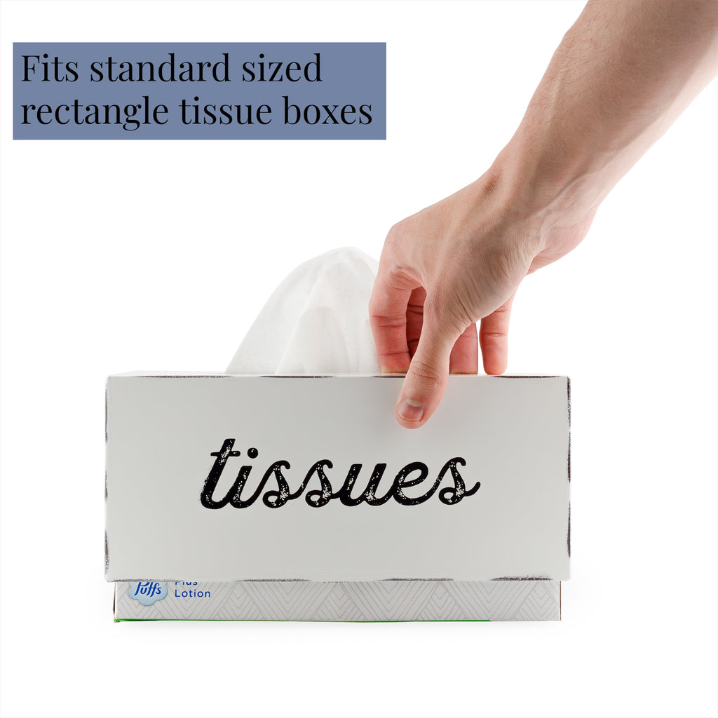 White Enamelware Rectangular Tissue Box - sh1899ah1Box