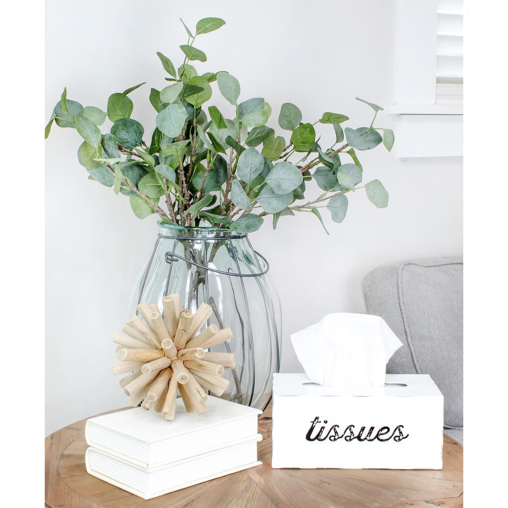 White Enamelware Rectangular Tissue Box - sh1899ah1Box