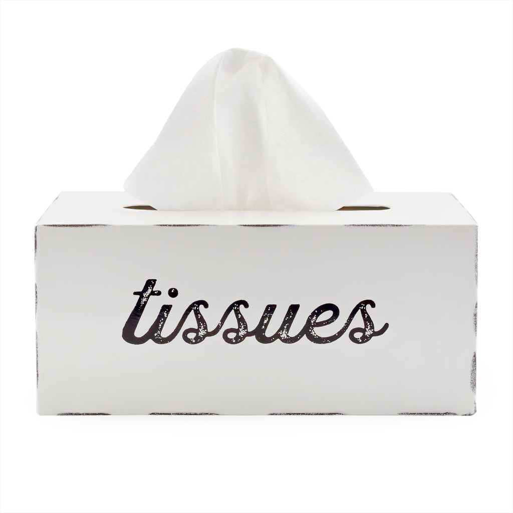 Enamelware Rectangular Tissue Box (White) - sh1899ah1Box