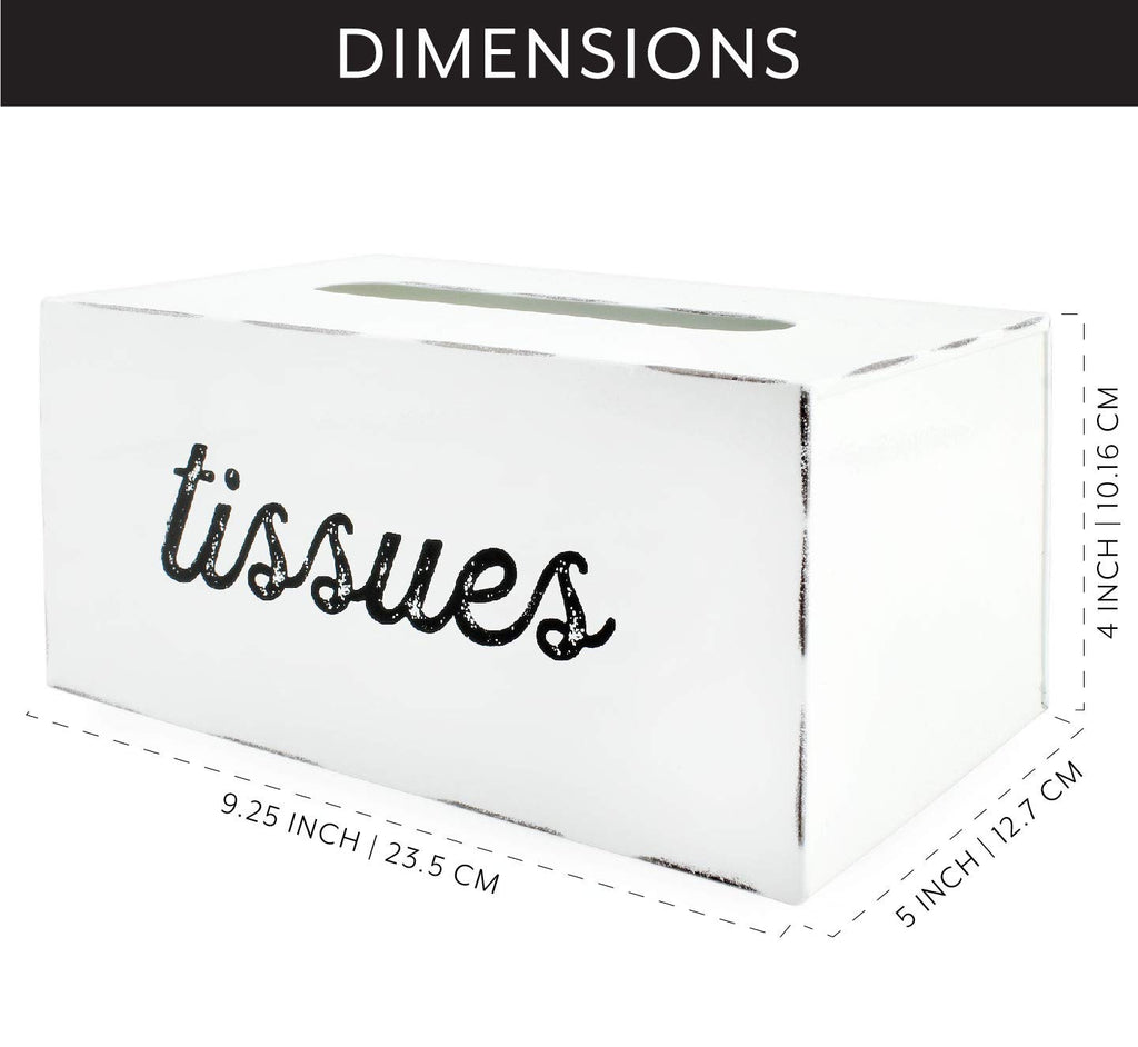 Enamelware Rectangular Tissue Box (White) - sh1899ah1Box