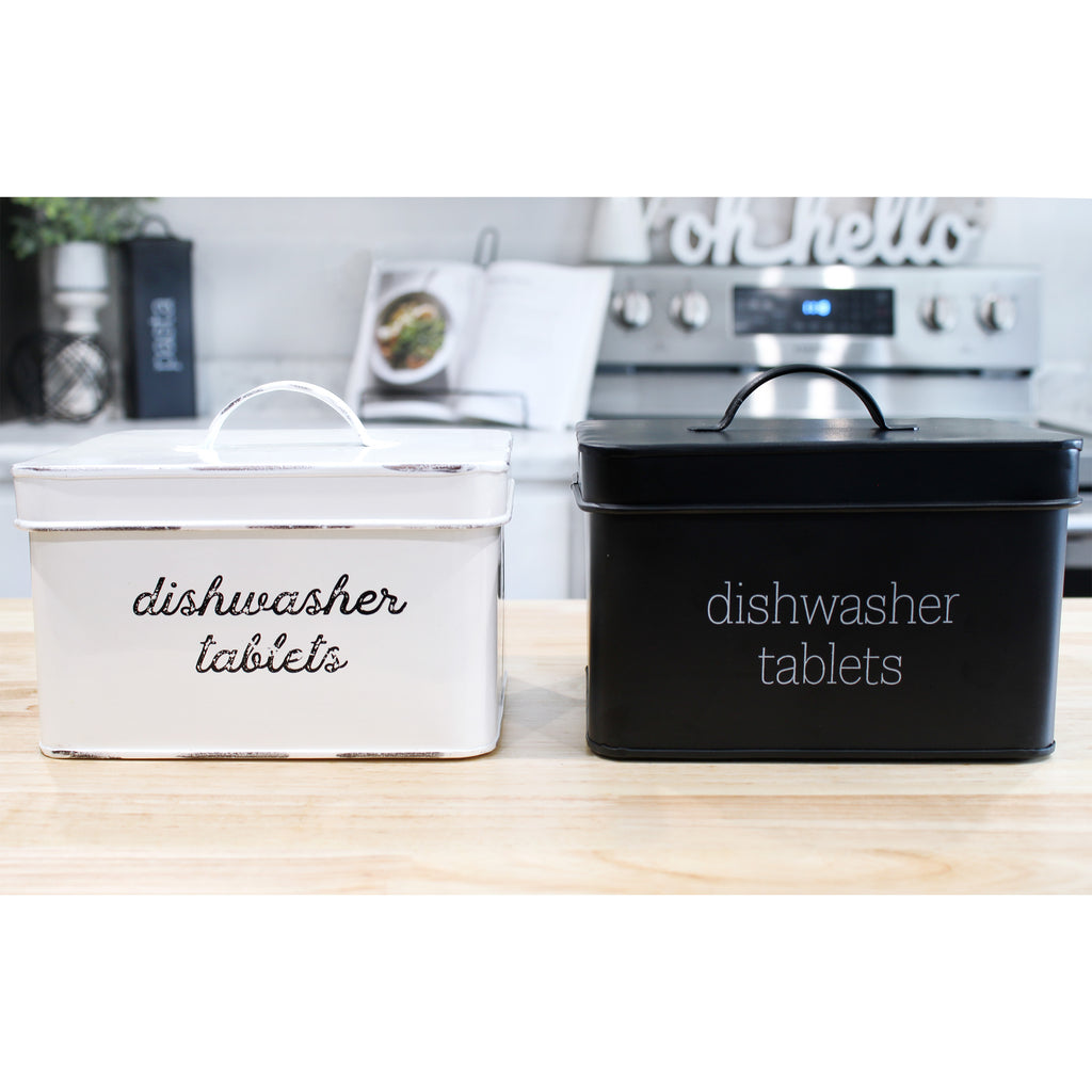 Dishwasher Pod Holder, Tablet Container (White, Case of 18) - 18X_SH_1902_CASE