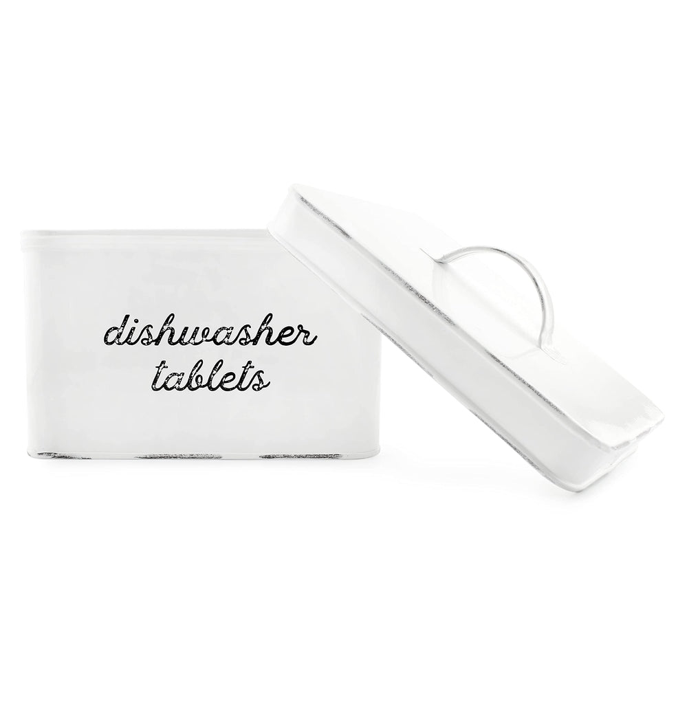 Dishwasher Pod Holder, Tablet Container (White, Case of 18) - 18X_SH_1902_CASE