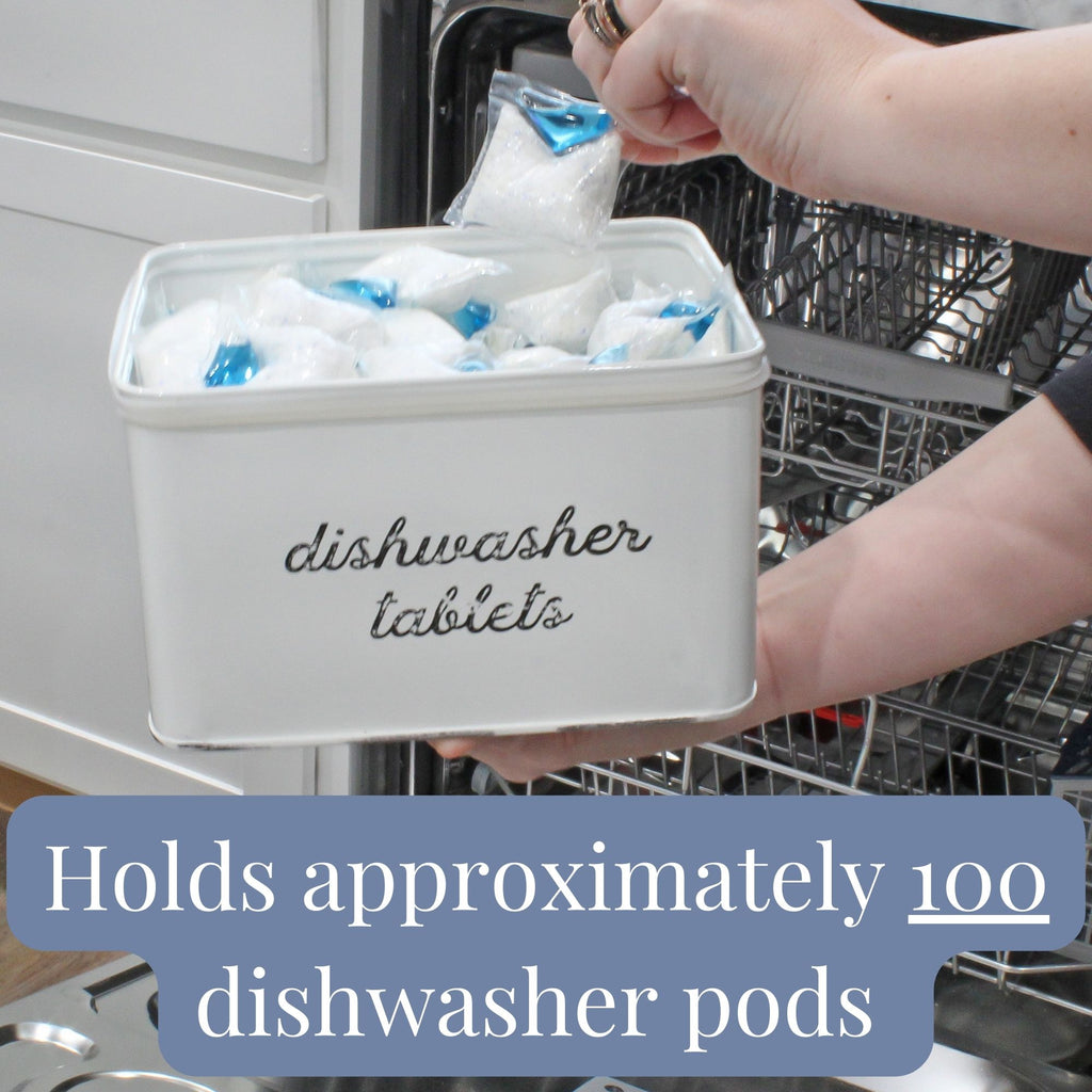 Dishwasher Pod Holder, Tablet Container (White) - sh1902ah1Pod
