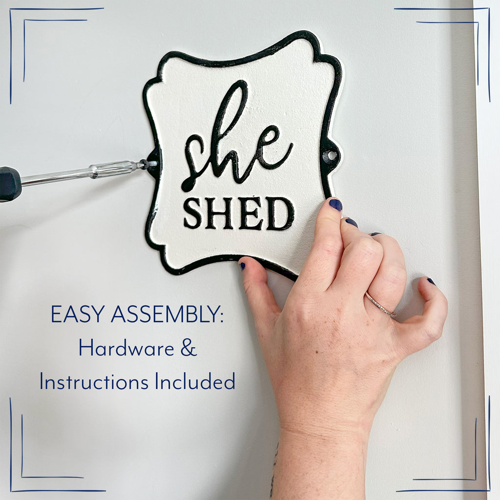 Cast Iron She Shed Sign - sh1909ah1Shed