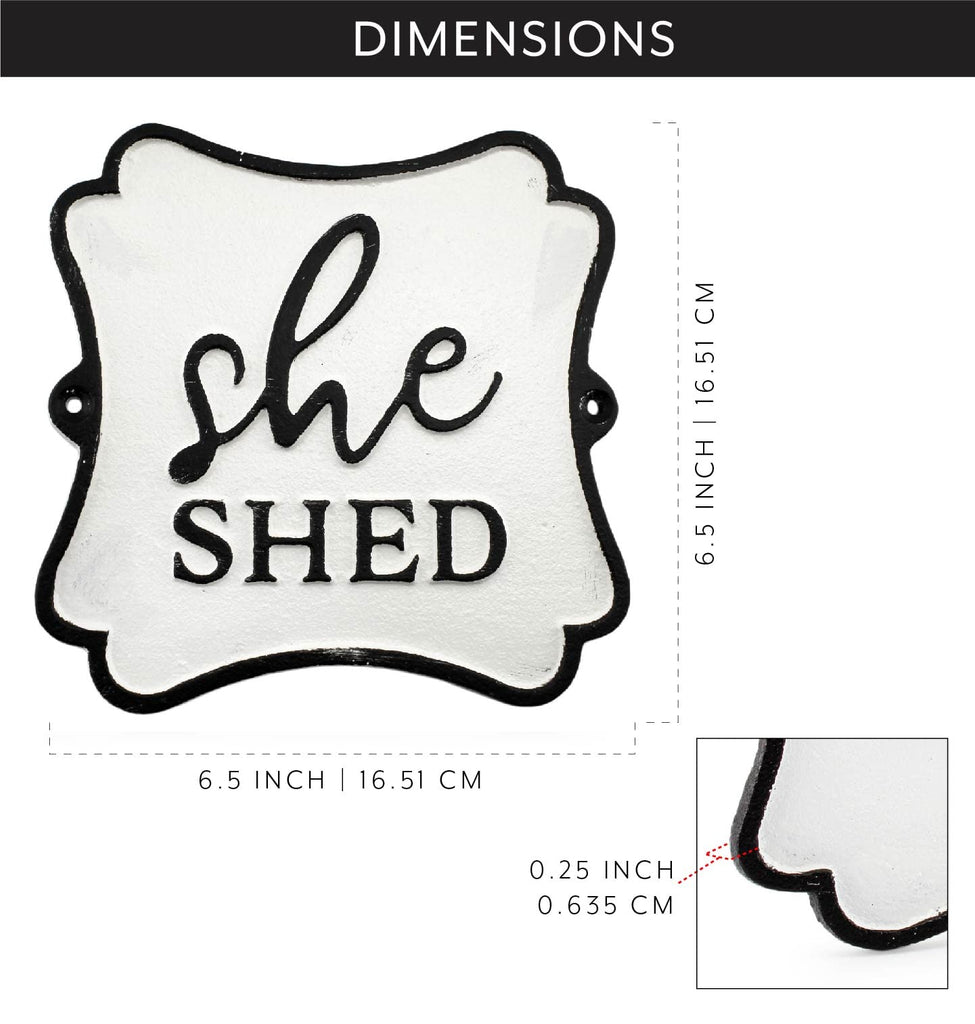 Cast Iron She Shed Sign - sh1909ah1Shed