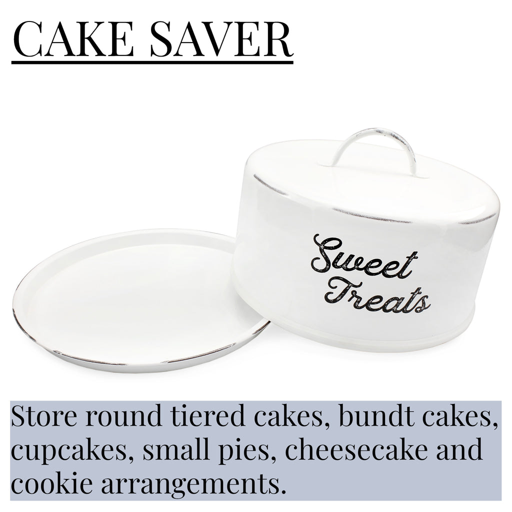 Enamelware White Cake Cover (Case of 6) - 6X_SH_1878_CASE