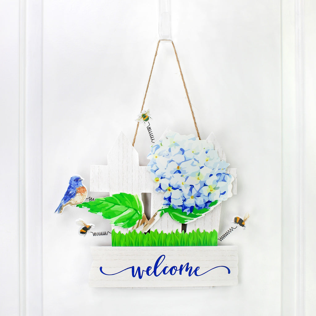 Spring Summer Wood Door Hanger Sign - sh1917ah1sprng