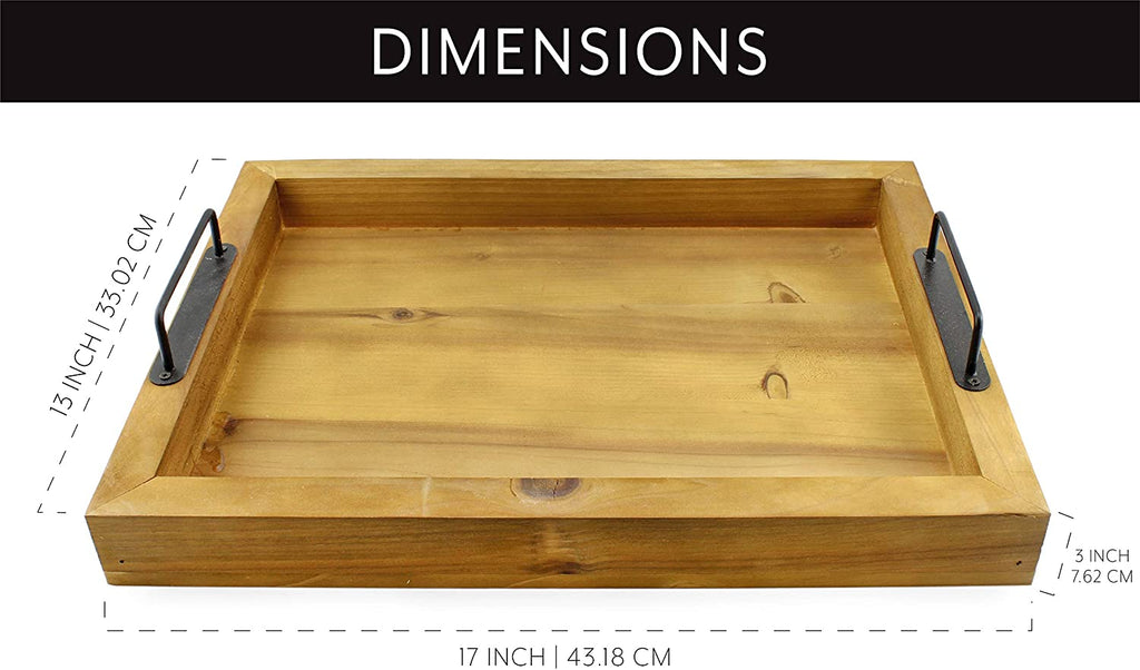 Rustic Brown Wood Serving Tray (Case of 6) - SH_1940_CASE