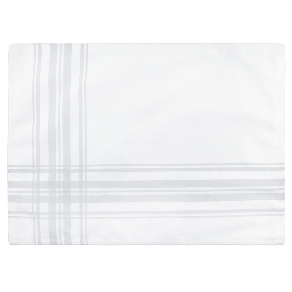 Ticking Stripe Placemats (Gray Striped, Case of 100) - 25X_SH_1906_CASE