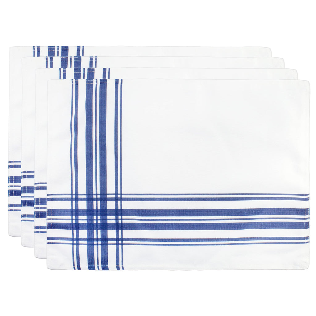 Ticking Stripe Placemats (Navy Blue Striped, Case of 100) - 25X_SH_1933_CASE