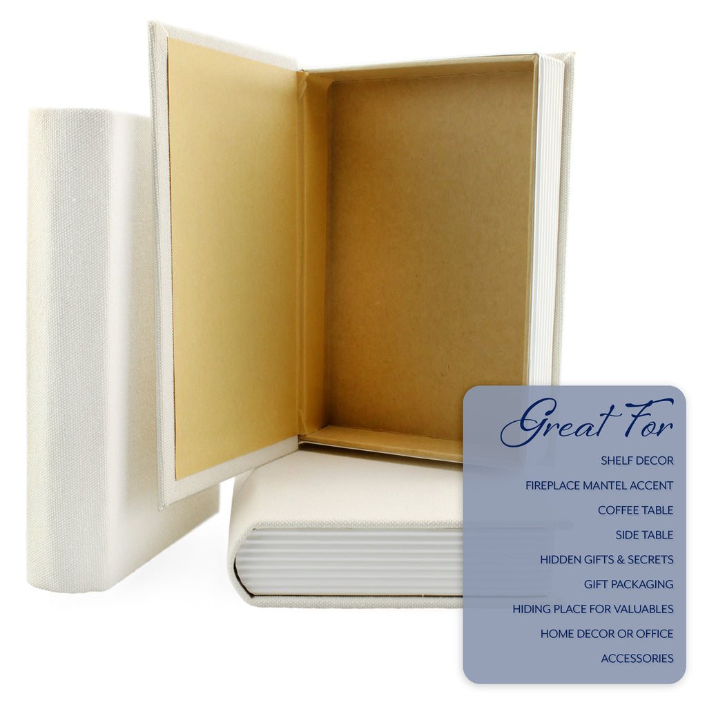 Faux Book Stack (Cream, Case of 4) - SH_1930_CASE