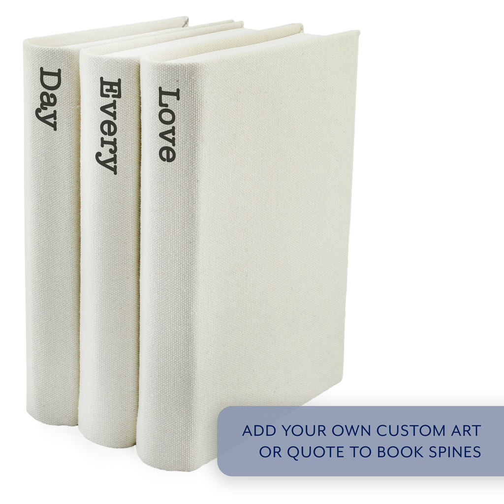 Faux Book Stack (Cream, Set of 3) - sh1930ah1Blank