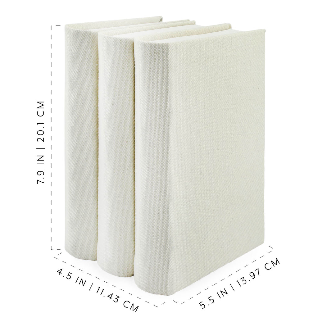 Faux Book Stack (Cream, Case of 4) - 4X_SH_1930_CASE