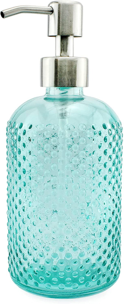 Hobnail Glass Soap Dispenser (Green, 3-Pack, Case of 48) - SH_1956_CASE