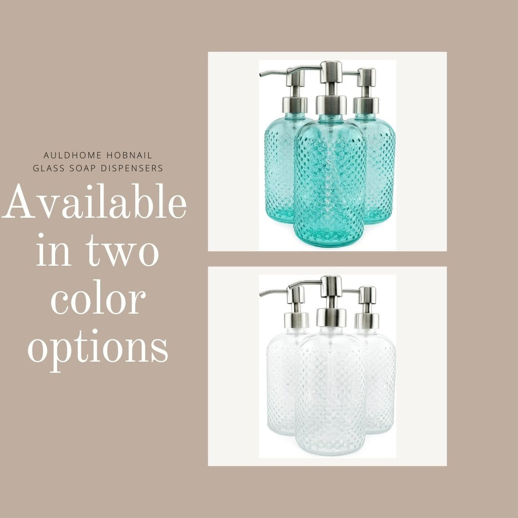 Hobnail Glass Soap Dispenser (Clear, 3-Pack) - sh1959ah1Clr