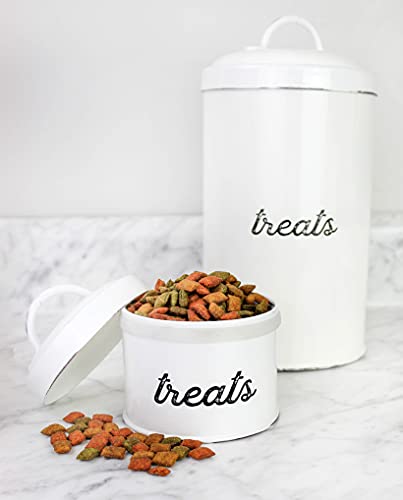 Enamelware Cat Treat Container (White, Case of 48) - 48X_SH_1954_CASE