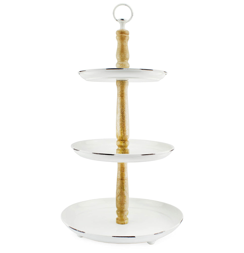 Rustic White Tiered Stand (3-Tier Tray, White, Case of 8) - 8X_SH_1972_CASE