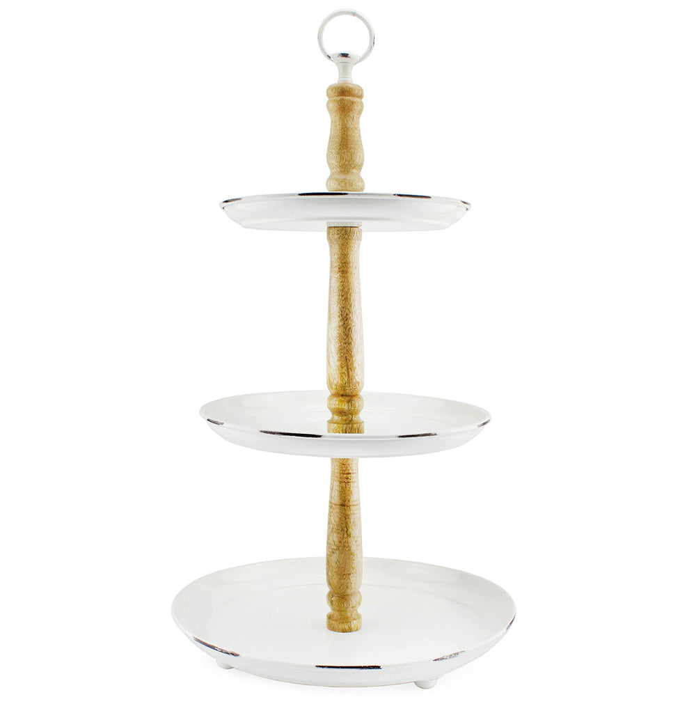 Rustic White Tiered Stand (3-Tier Tray, White, Case of 8) - SH_1972_CASE