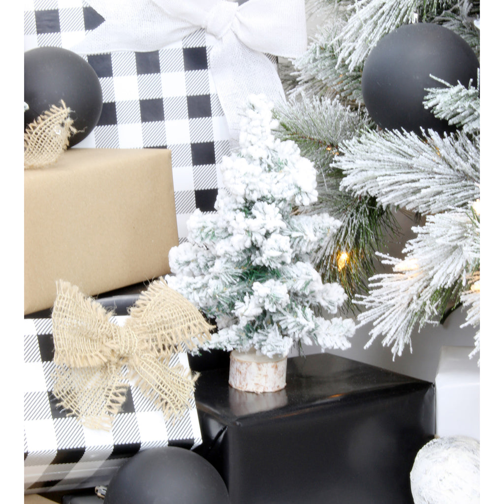 Mini Christmas Trees (3-Pack, 8-Inch, Flocked) - sh1998ah1flock