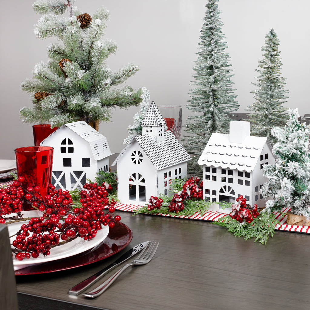 Farmhouse Christmas Village Collection #2 w/ Church, Barn and School (Case of 2 Sets) - SH_2001_CASE