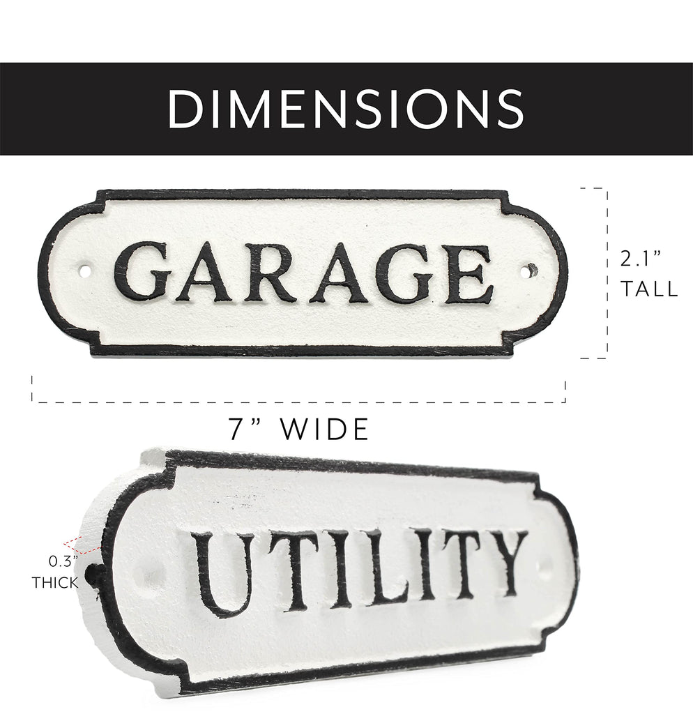 Cast Iron Garage / Utility Signs (Case of 24) - 24X_SH_1951_CASE