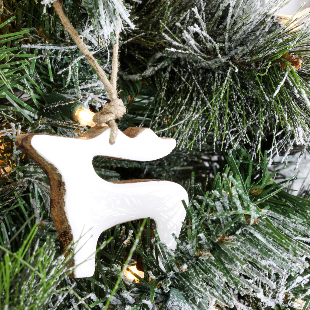 White Reindeer Christmas Ornaments (12-pack) - sh2005ah1Deer