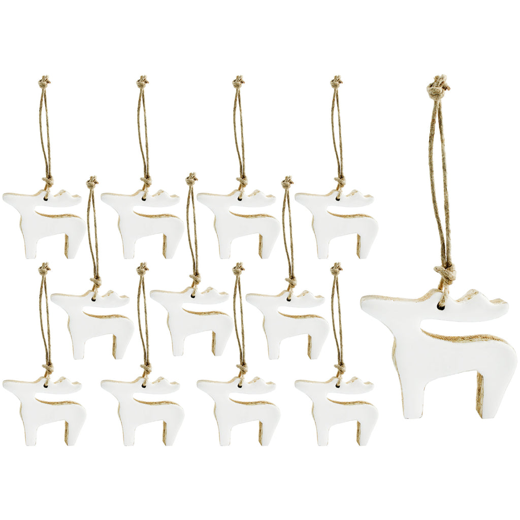 White Reindeer Christmas Ornaments (Case of 600) - 50X_SH_2005_CASE