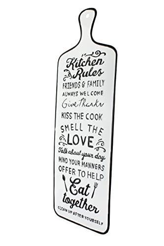 Kitchen Rules Rustic Metal Sign - sh1985ah1