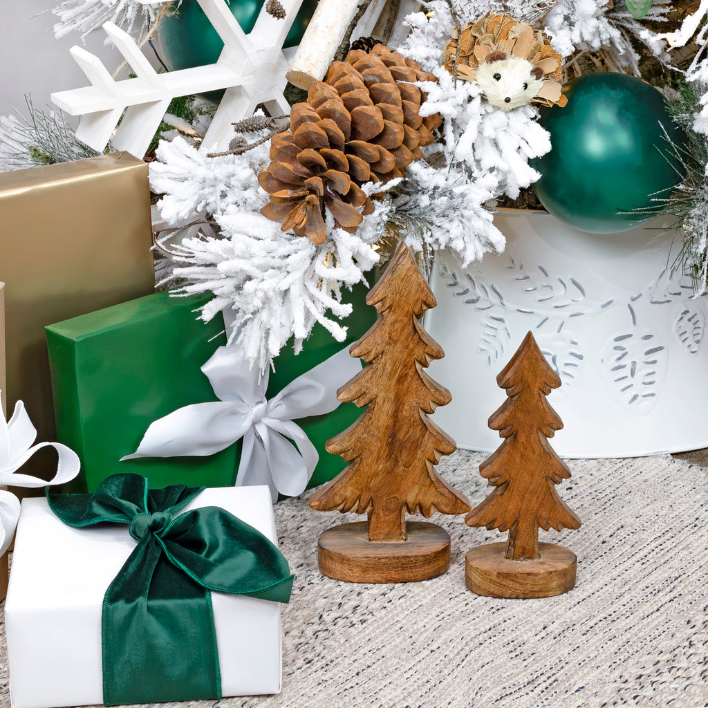 Wooden Christmas Trees (Natural, Case of 24 Sets) - 24X_SH_2011_CASE