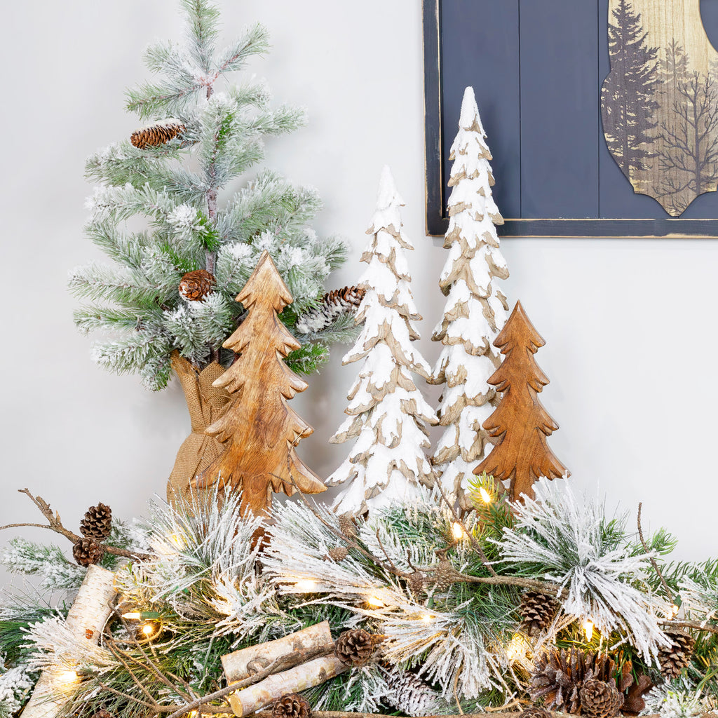 Wooden Christmas Trees (Natural, Case of 24 Sets) - 24X_SH_2011_CASE