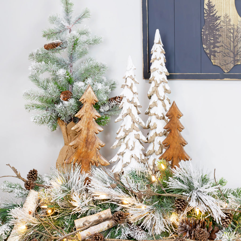 Wooden Christmas Trees (Natural, Case of 24 Sets) - SH_2011_CASE