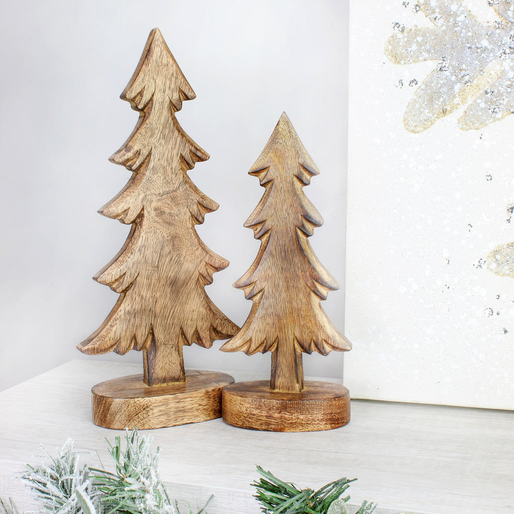 Wooden Christmas Trees (Natural, Case of 24 Sets) - 24X_SH_2011_CASE